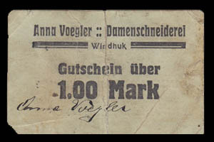 DSWA-Gutschein-Anna Vogler 1 Mark