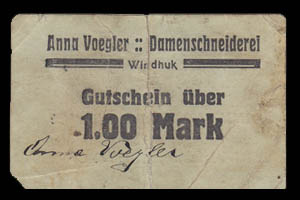 DSWA-Gutschein-Anna Vogler 1 Mark DSWA-Gutschein-Anna Vogler 1 Mark