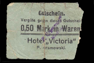 DSWA-Gutschein-Hotel Victoria 0-50 Mark DSWA-Gutschein-Hotel Victoria 0-50 Mark
