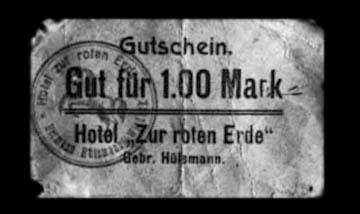 DSWA-Gutschein-Hotel rote Erde 1 Mark DSWA-Gutschein-Hotel rote Erde 1 Mark