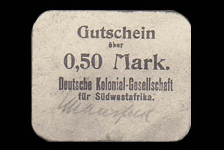 DSWA-Gutschein-Kolonialgesellschaft o-50 Mark DSWA-Gutschein-Kolonialgesellschaft o-50 Mark