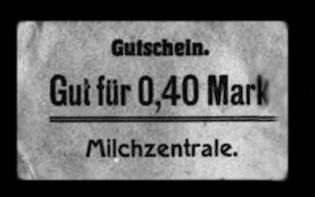 DSWA-Gutschein-Milchzentrale 0-40 mark DSWA-Gutschein-Milchzentrale 0-40 mark