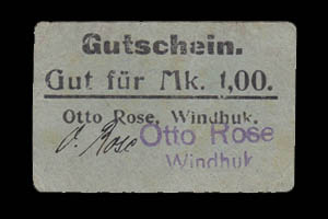 DSWA-Gutschein-Otto Rose 1Mark DSWA-Gutschein-Otto Rose 1Mark