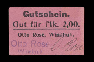DSWA-Gutschein-Otto Rose 2Mark DSWA-Gutschein-Otto Rose 2Mark
