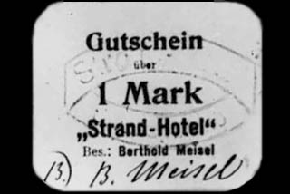 DSWA-Gutschein-Strand Hotel Meisel 1 Mark DSWA-Gutschein-Strand Hotel Meisel 1 Mark