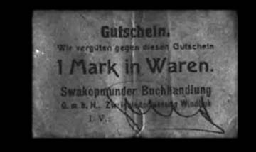 DSWA-Gutschein-Swakopmunder-Windhuk 1 Mark DSWA-Gutschein-Swakopmunder-Windhuk 1 Mark