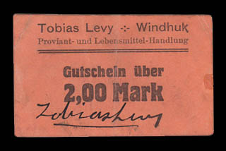 DSWA-Gutschein-Tobias Levy 2 Mark DSWA-Gutschein-Tobias Levy 2 Mark