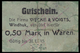 DSWA-Gutschein-Wecke Voigts 0-50 Mark DSWA-Gutschein-Wecke Voigts 0-50 Mark